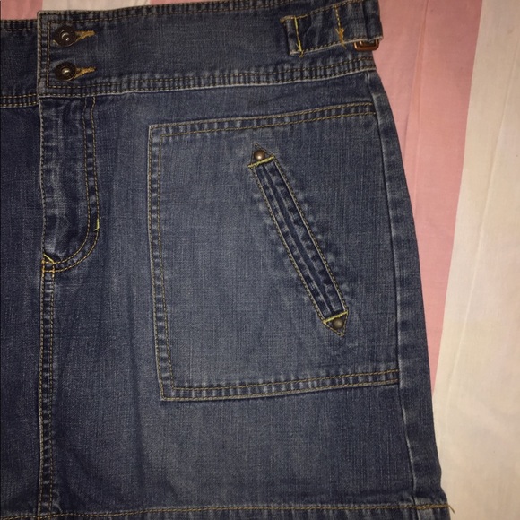 Denim mini skirt with pockets - Picture 8 of 8